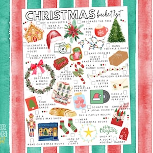 Lista de desejos de Natal para imprimir | Lista de tarefas de Natal