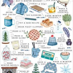Printable Winter Bucket List | Winter To-do List - Etsy