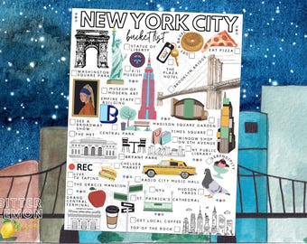 Printable New York City Bucket List | NYC to-do List