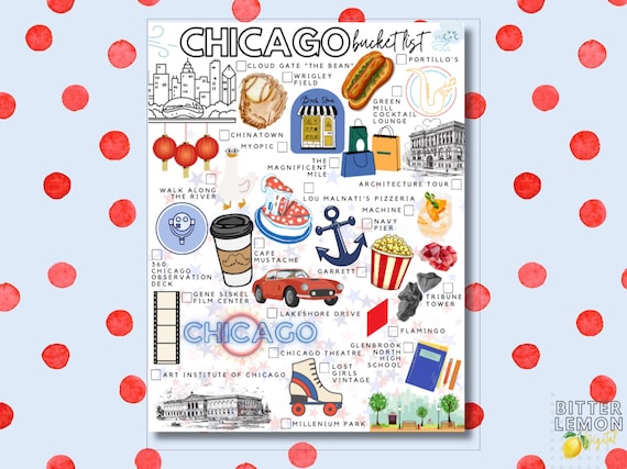 Chicago Bucket List Printable | Travel Checklist (PDF Download)