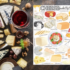 Druckbare Käse-Eimer-Liste | Käse to-eat Liste