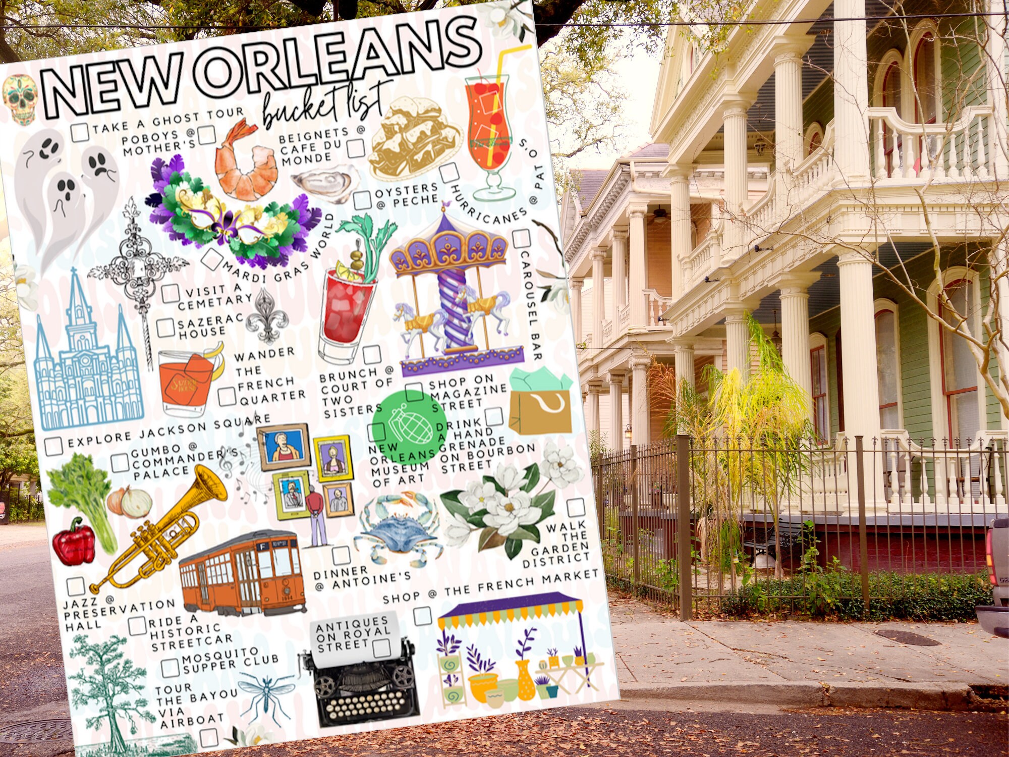 Printable New Orleans Louisiana List New Orleans Louisiana - Etsy
