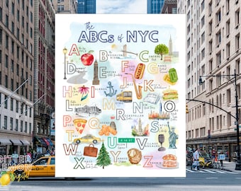ABCs of NYC Printable | New York City Alphabet Print