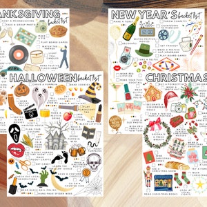 Printable Holiday Bucket List Value Pack of 4 | Holiday to-do Lists