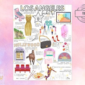 Printable Los Angeles California Bucket List | Los Angeles California to-do List