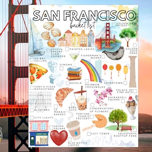 Printable San Francisco Bucket List | San Francisco California to-do List