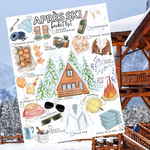 Printable Après Ski Bucket List | Après Ski to-do List