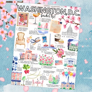 Printable Washington, D.C. Bucket List | Washington, D.C. to-do List