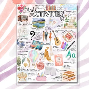 Printable Analog Activities Checklist | Offline, No Phone To-do List