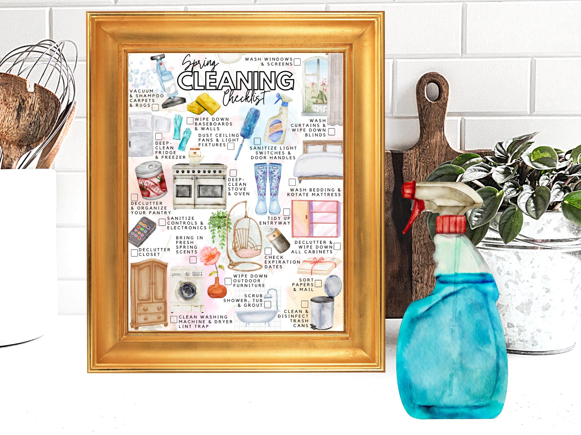 Spring Cleaning Checklist Printable | Deep House Clean List PDF - Etsy