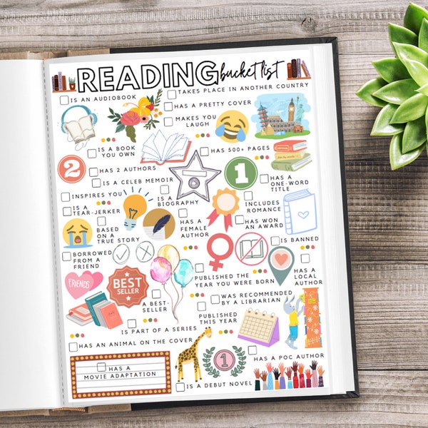 Printable Reading Bucket List | Reading to-do List