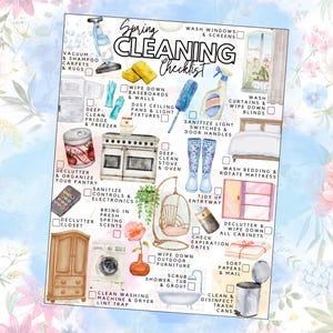 Printable Spring Cleaning Checklist | Quarterly Home Reset To-do List