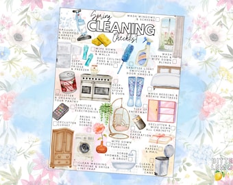 Printable Spring Cleaning Checklist | Quarterly Home Reset To-do List