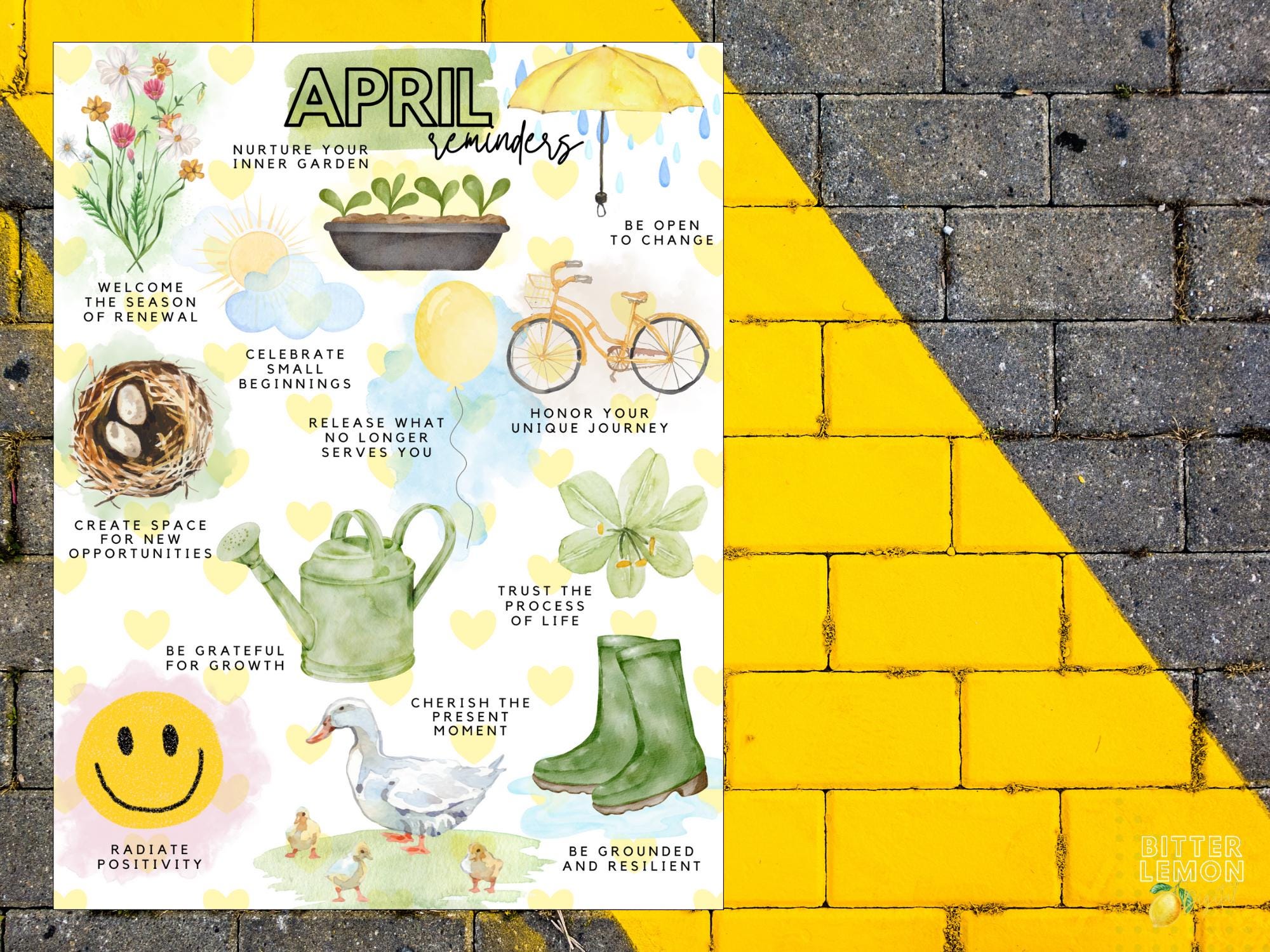 Printable April Checklist Value Pack: Reminders & Bucket List (PDF) - Etsy