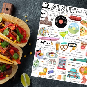 Druckbare Austin Texas Bucket List | Austin Texas To-Do Liste