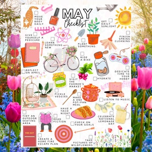 Months Target Checklist Printable May Checklist | May Bucket List - Etsy