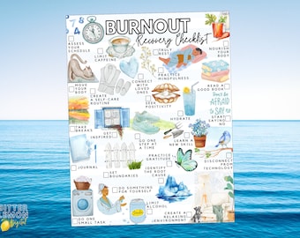 Printable Burnout Recovery Checklist | Burnout Self-Care To-do List