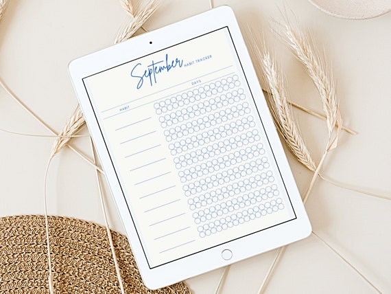 Printable Monthly Habit Tracker: Undated, Colorful Design (Digital Download)
