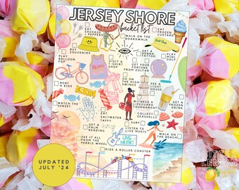 Printable Jersey Shore Bucket List | Seaside Heights to-do List