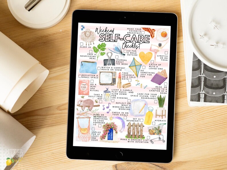 Burnout Recovery Checklist Pack | Digital Detox, Self-Care, Analog Activities (Digital Download) image 5