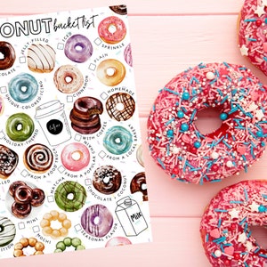 Printable Donut Bucket List | Donuts to-eat List
