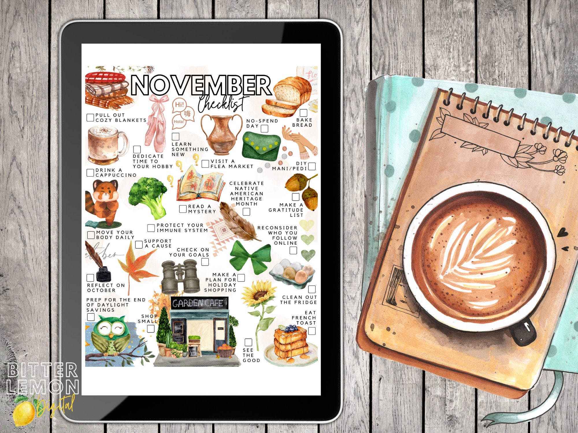 Printable Monthly Fall Checklist Value Pack | October November December ...