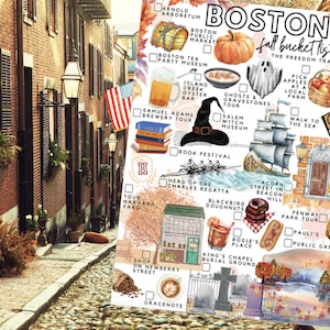 Printable Boston Massachusetts Fall Bucket List | New England Seasonal Fall to-do List