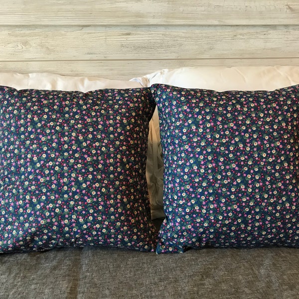 Floral Pillow Cover - Tiny Flowers - 16 x 16 inches - Decorative Pillow - Throw Pillow/ bedding - Chair pillow