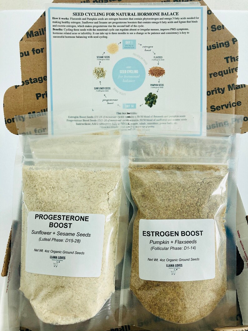 Seed Cycling Kit hormone balance seed cycling PCOS Etsy