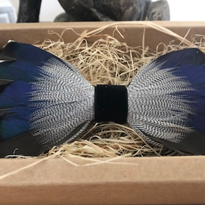 Handmade Male Mallard Duck Feather Bow Tie Style B image 3