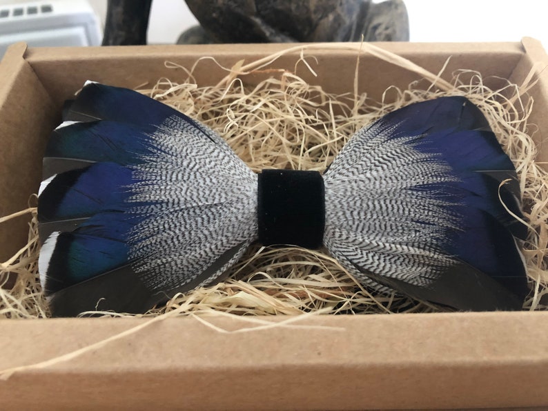 Handmade Male Mallard Duck Feather Bow Tie Style B image 3