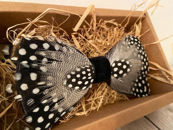 Midnight Guinea Fowl Bow Tie main image 0