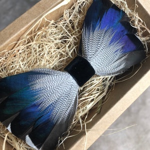 Handmade Male Mallard Duck Feather Bow Tie Style B image 1