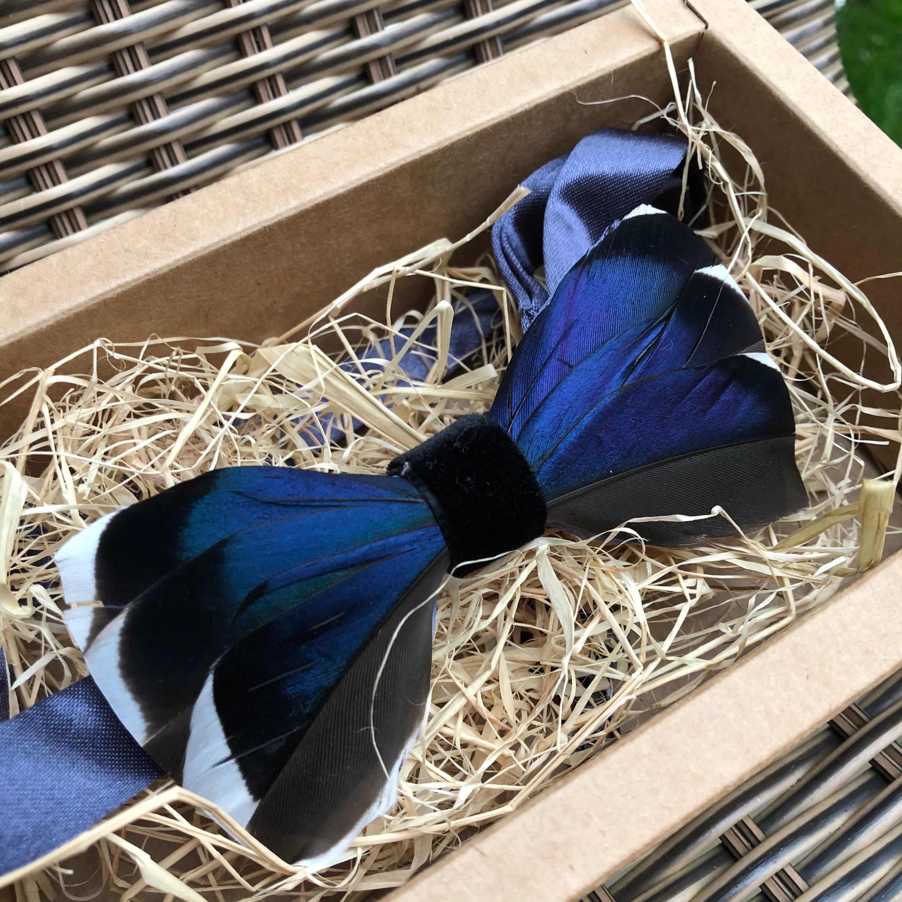 Small Kids Handmade Feather Bow Tie- Any Design