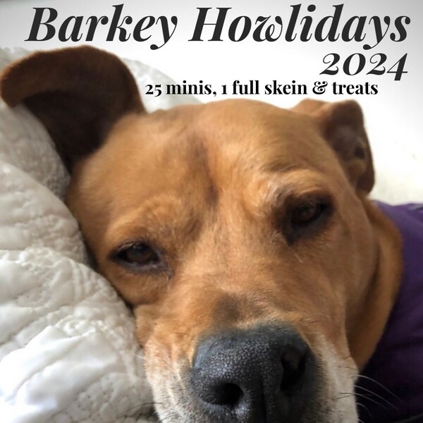 PRE ORDER, Barkey Howlidays, yarn advent, yarn advent 2024, yarn advent calendar, advent calendar, advent 2024, dog theme, dog inspired yarn