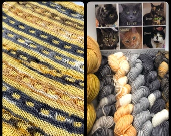 The 'Furever' Egg-Sighting cowl, Chic and Regal Knits, adoptable pet rescue inspired yarns, fundraiser, 85/15 Superwash Merino Nylon Sock