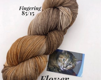 Flower, Fingering weight, 85/15 Superwash Merino/ Nylon, 400 meters, Meow Mélange, Herd of Cats, cat lover yarn, Denver Dumb Friends League