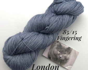 London, Fingering weight, 85/15 Superwash Merino/ Nylon, 400 meters, Meow Mélange, Herd of Cats, cat lover yarn, Denver Dumb Friends League