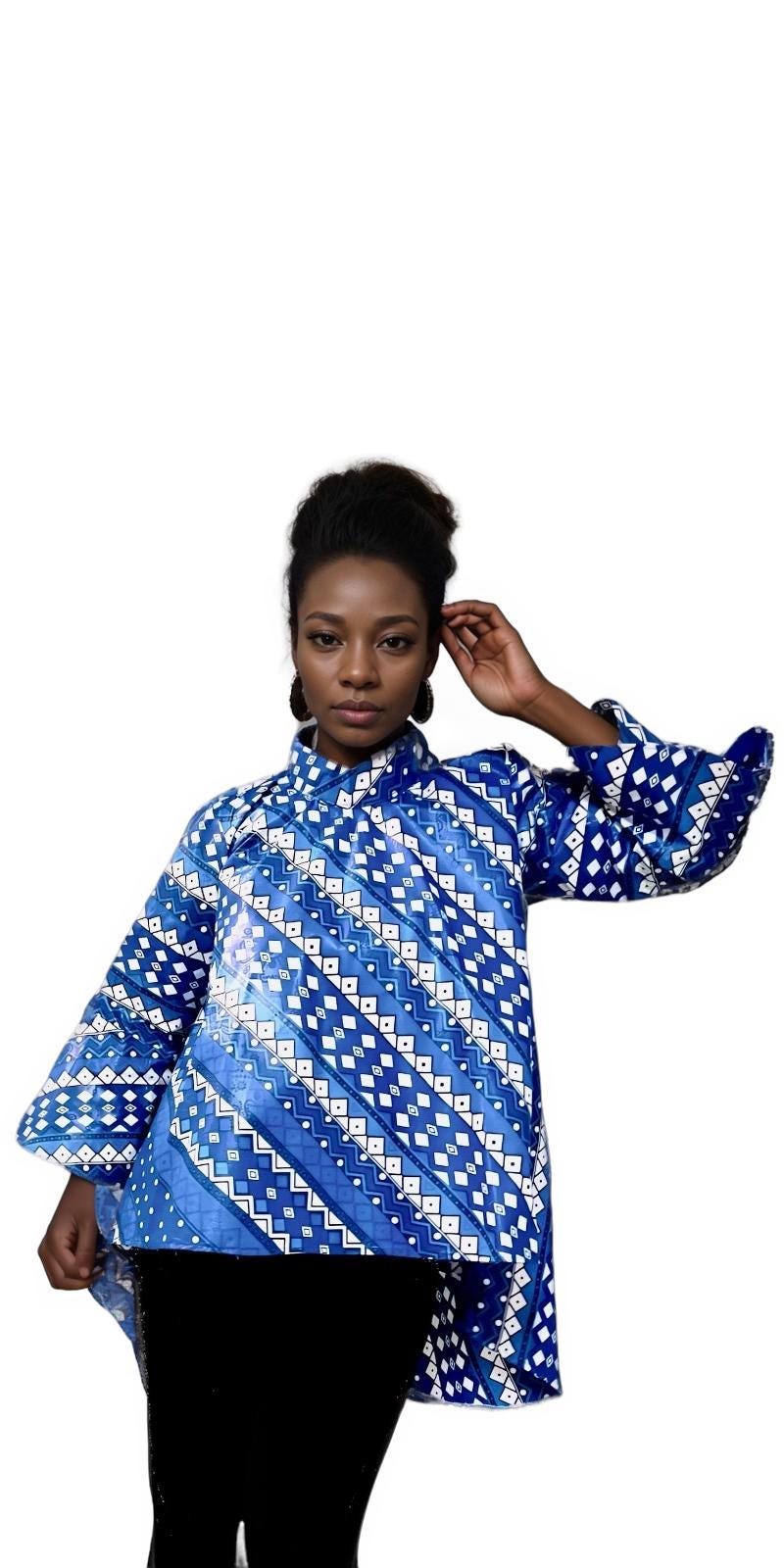 Ankara Cape Blouse - Etsy