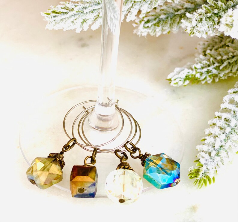 Weinglas Charms, Kristall Wein Charms, Elegante Weinglas Marker