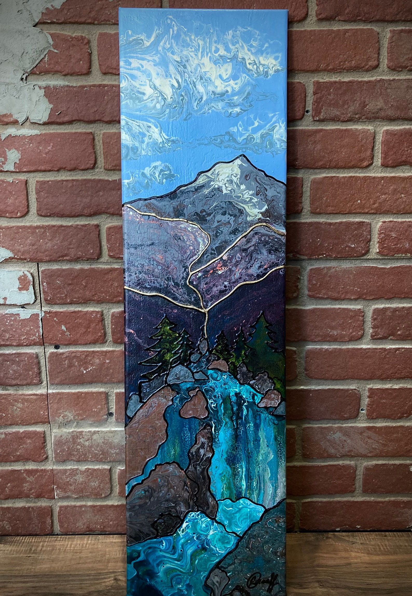 Wall art print modern wall decor nature scene acrylic painting | Etsy