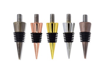 Bottle Stopper Woodturning Kits in Chrome / Gold / Copper / Antique Copper / Antique Bronze