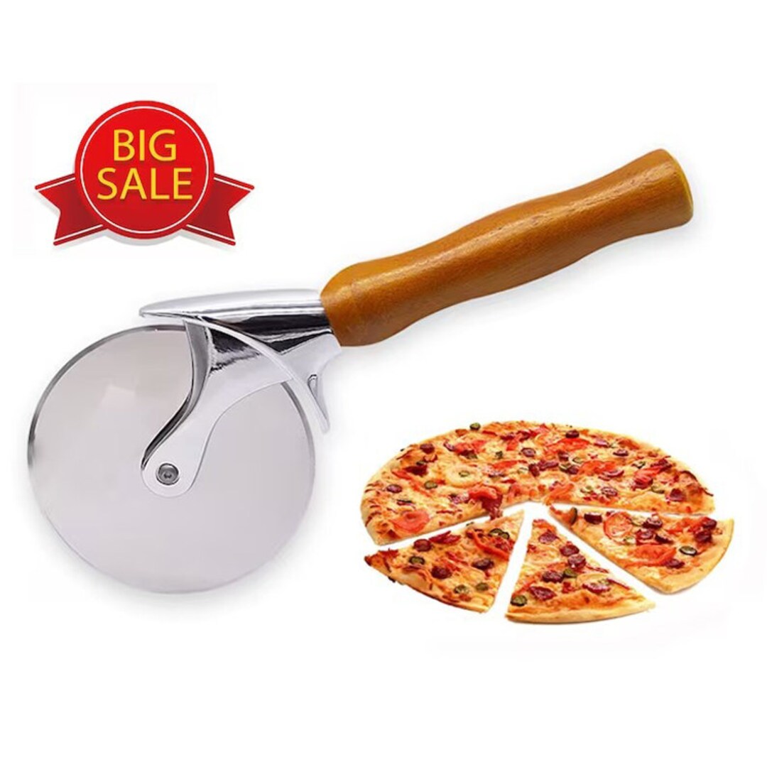 Stainless Steel Deluxe Pizza Cutter Kits, 4 Diameter Stainless Steel