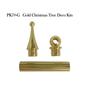 PK7 Christmas Tree Decoration Kits, Ornament Set PK7#-G (Gold)