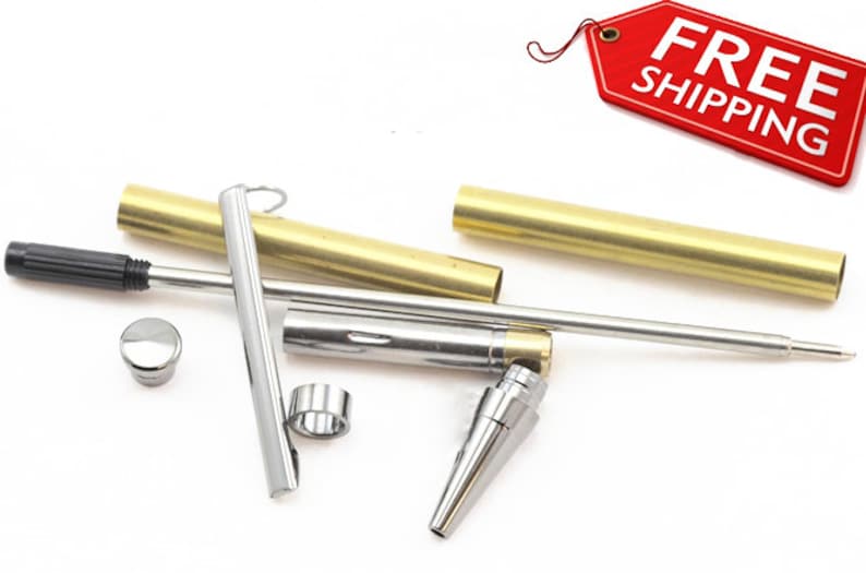 DIY Slimline Pen Kits Woodturning Free Shipping Etsy