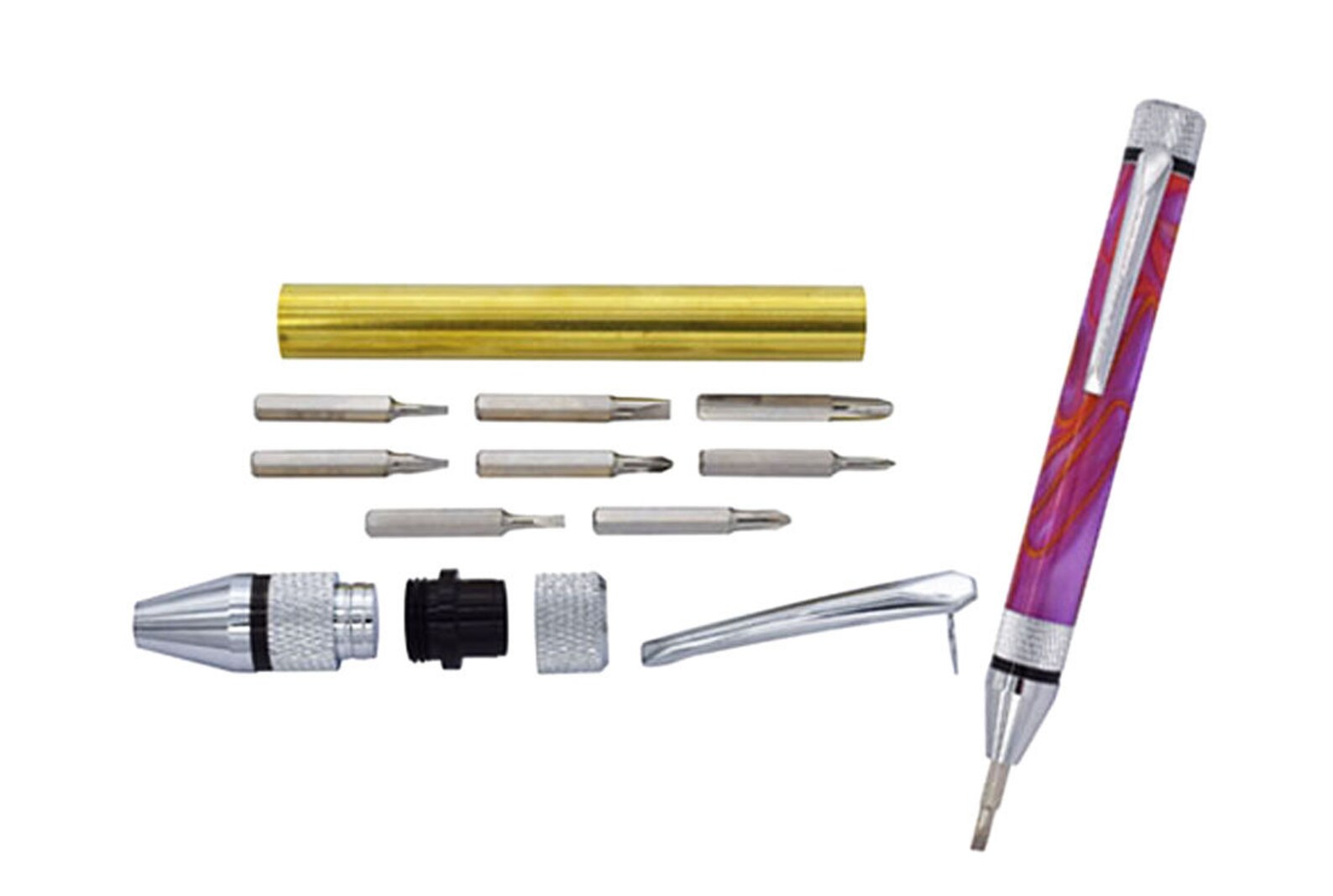 Woodturning Multi Tool Pen Project Kit Chrome Etsy Canada