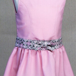 Pink Toddler Dress with Grey print Accent