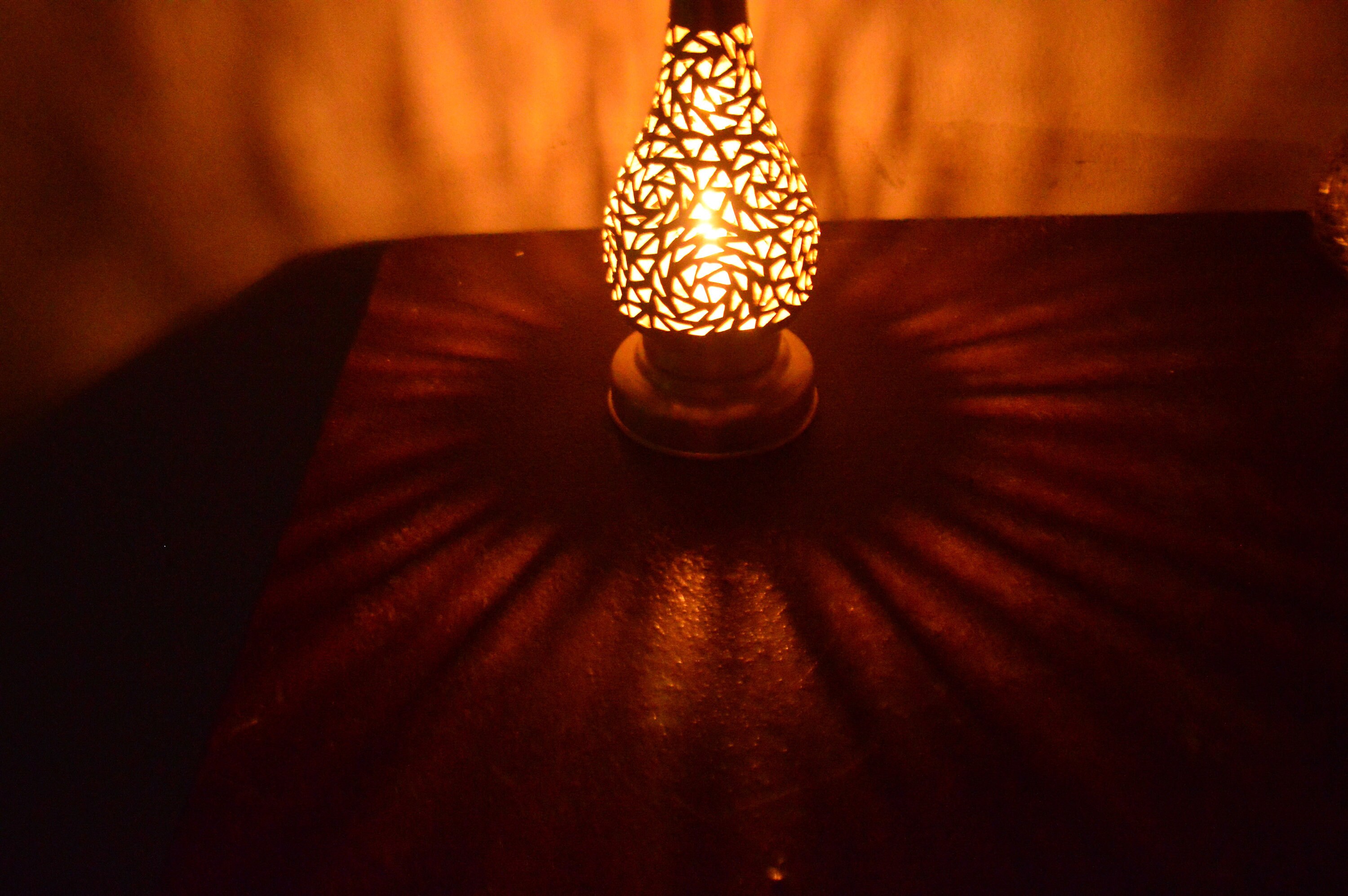 Candle Light Shadow Night Candle Holder Lamp Night Light Box Etsy