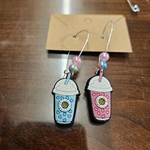 Repurposed Shoe Charm Coffee Themed New Age earrings!