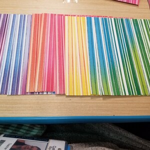 Sommerstreifen Scrapbook-Papier 6 X 6 12 Blätter